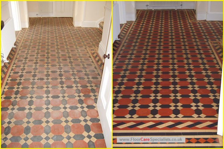 Victorian Floor Tile Cleaning and Sealing - www.FloorCareSpecialists.co.uk